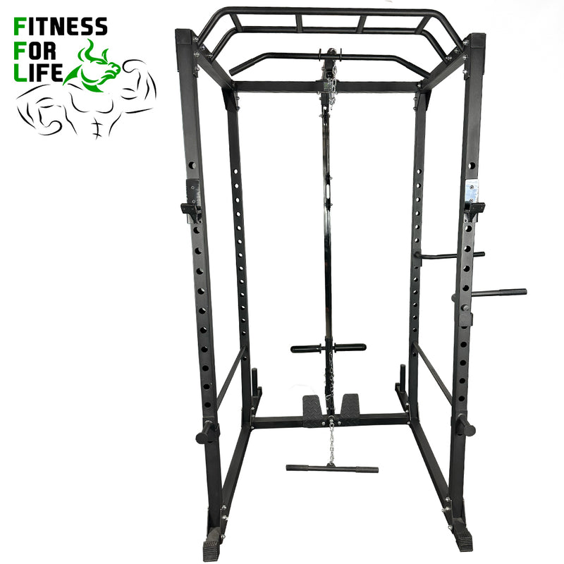 Load image into Gallery viewer, Power Rack Lat Pulldown Bundle (Rubber plates)