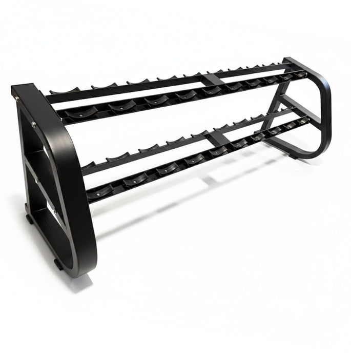 2 Tier Horizontal Heavy Duty Dumbbell Rack (15 pairs)