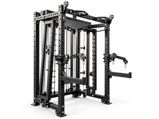 Heavy Duty All-in-One Smith Machine & Functional Trainer – Dual 200 LB Weight Stacks