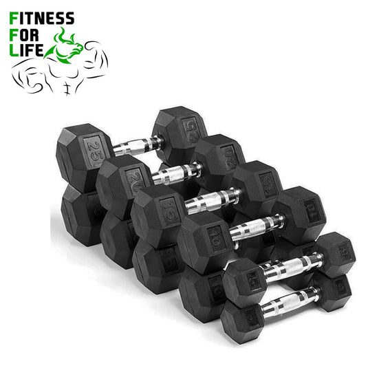 290 lb HEX Dumbbells set + Rack (*** 45 lb Back Order Jan 15***)