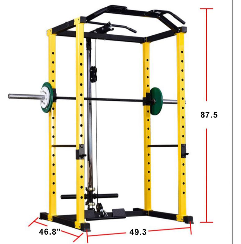 Load image into Gallery viewer, Power Rack + Pulley Bundle (Rubber plates) *** Black Friday Special ***
