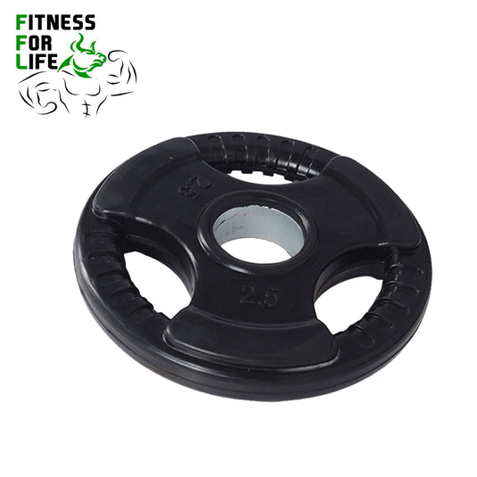 190 lb Rubber Plates Tri Grip Bundle + bar