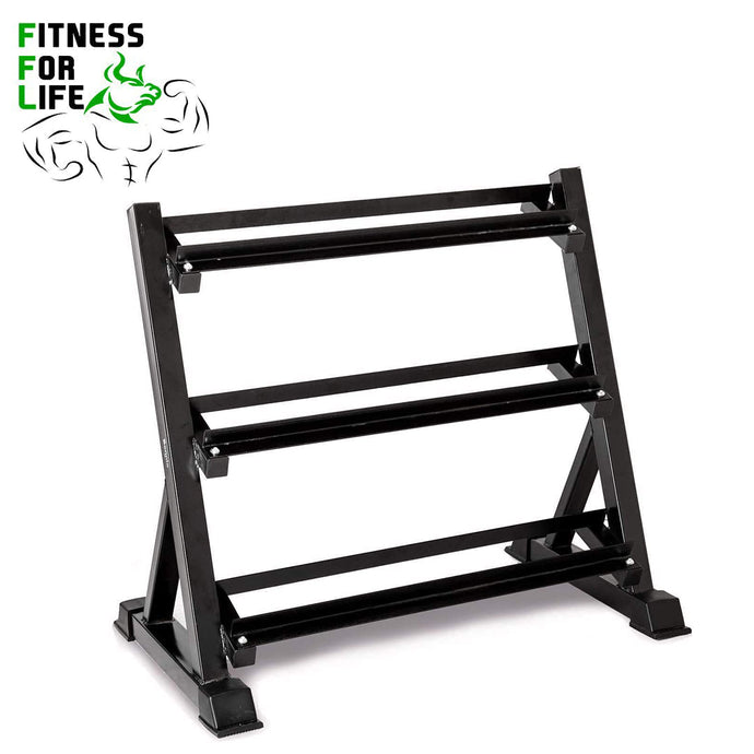 3-Tier Dumbbell Rack Multilevel Storage