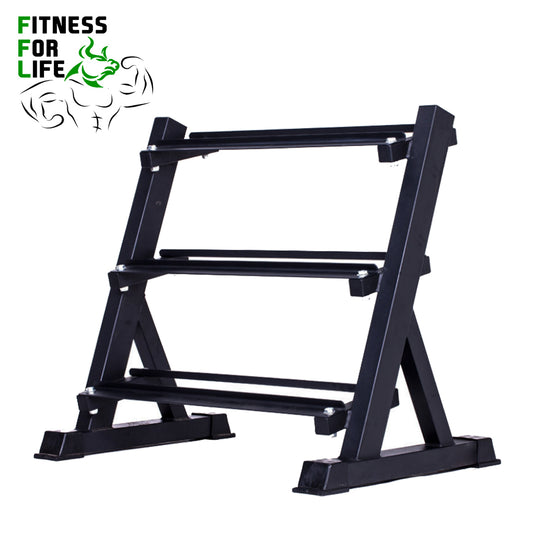 3-Tier Dumbbell Rack Multilevel Storage