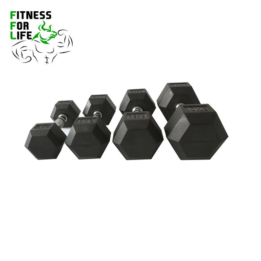 380 lb HEX dumbbells set + rack ***(45-60 lb Back Order)***